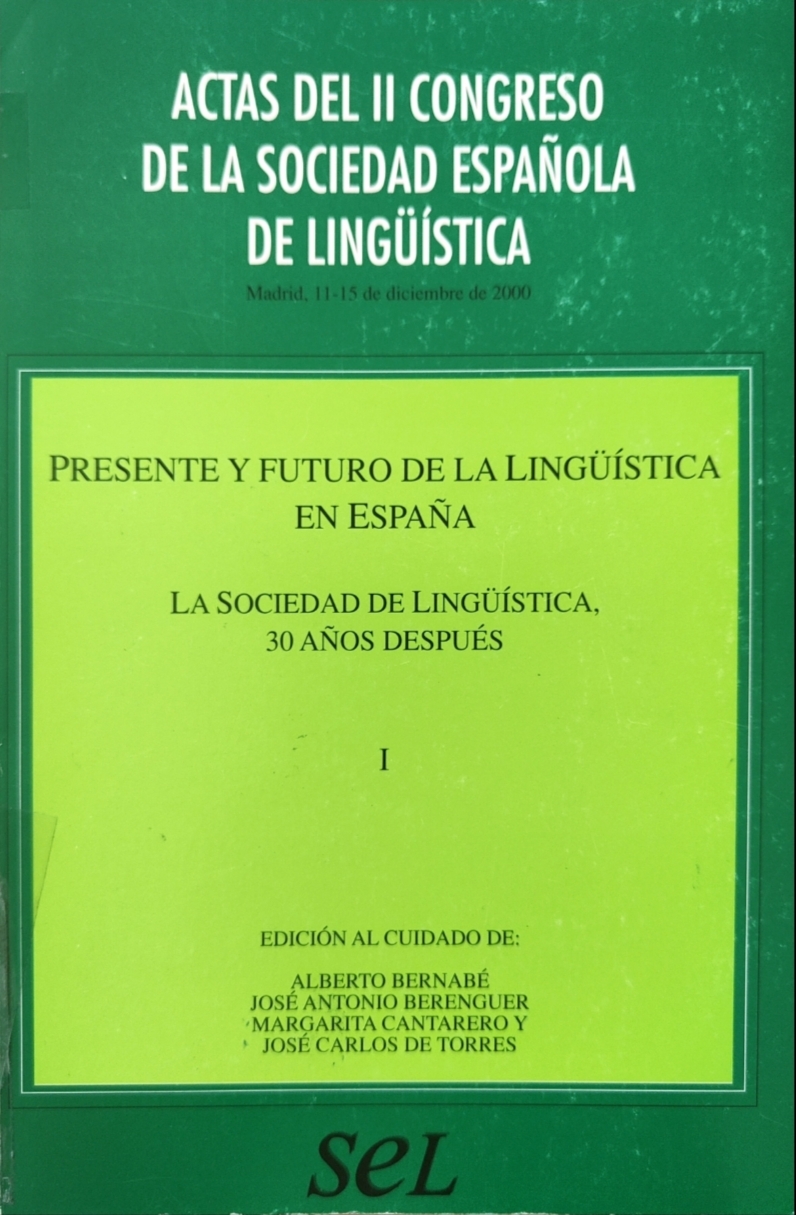 Imagen de portada del libro Presente y futuro de la Lingüística en España
