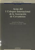 Imagen de portada del libro Actas del I Coloquio Internacional de la Asociación de Cervantistas