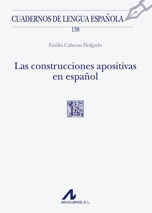 Imagen de portada del libro Las construcciones apositivas en español