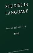 Imagen de portada de la revista Studies in language