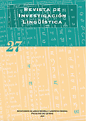 Imagen de portada de la revista Revista de investigación lingüística (RIL)