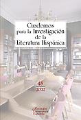 Imagen de portada de la revista Cuadernos para investigación de la literatura hispánica